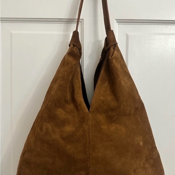 DIVINA FIRENZE Cuoio Italian Suede Slouchy Knot Hobo Bag - Picture 5 of 7